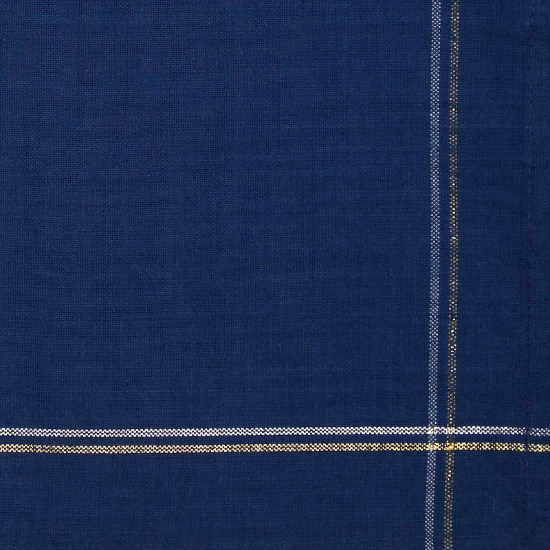 DII® Blue with Silver & Gold Border Napkins, 6ct.