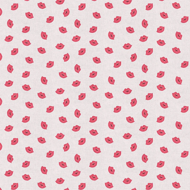 Fabric Editions Pink Lips Cotton Fabric