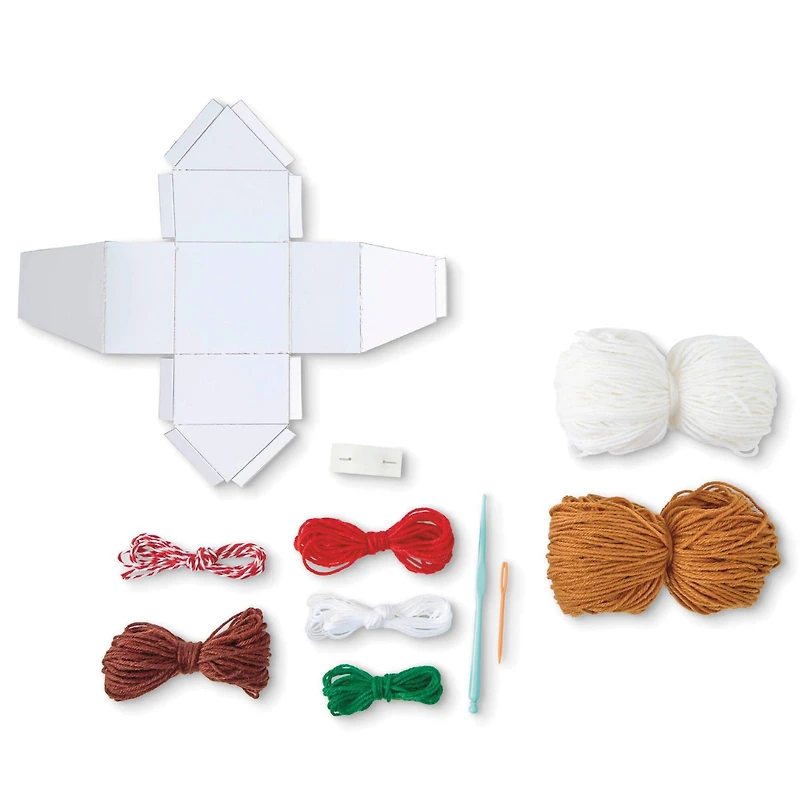 Intermediate Gingerbread House Amigurumi Crochet Ornament Kit by Loops & Threads®