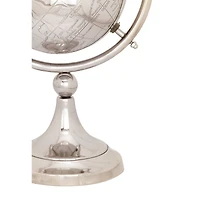 The Novogratz 13" Silver Aluminum Glam Globe