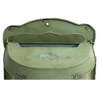 Hello Honey® Aqua Embossed Tin Post Box with Distressed Finish Wall Décor