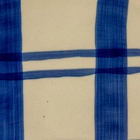 Hello Honey® 14" Hand-Painted Wax Relief Blue Stripe Oval Stoneware Platters, 2ct.