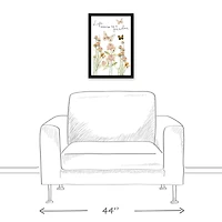 Life Began in a Garden White Floating Framed Canvas Wall Art