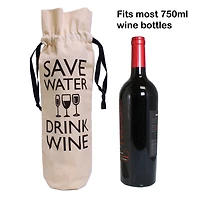 Personality Case™ Save Water Canvas Wine Bag