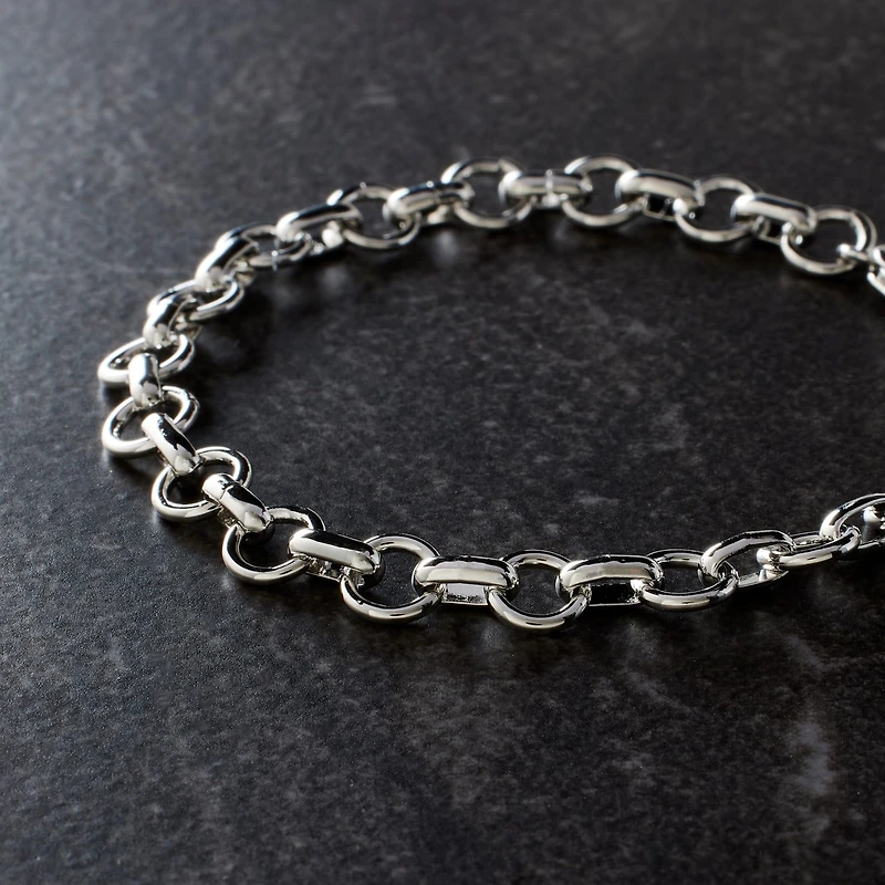 Rhodium Long & Short Charm Bracelet by Bead Landing™
