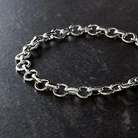 Rhodium Long & Short Charm Bracelet by Bead Landing™