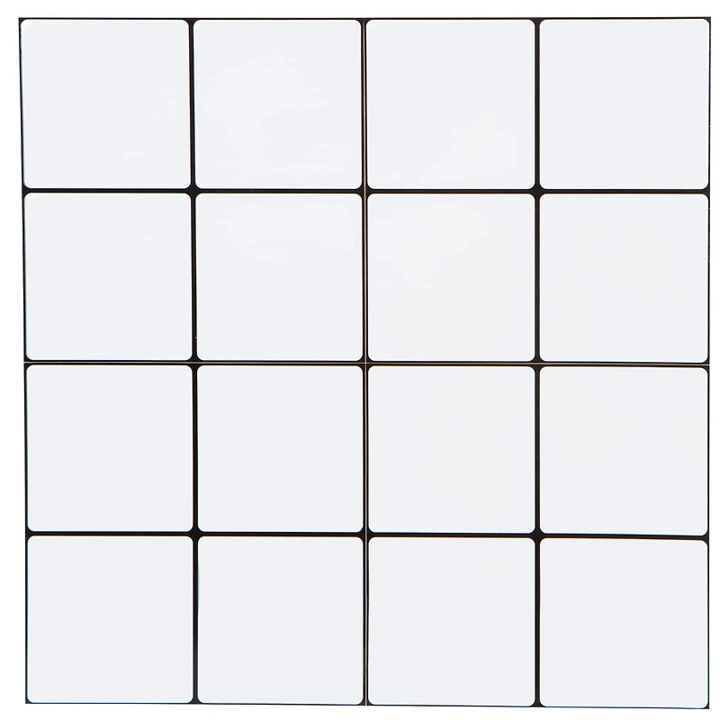 Simplify White Peel & Stick Wall Tile Mini Square, 4ct.