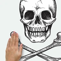 RoomMates Skull Glow In The Dark Peel & Stick Giant Wall Decal