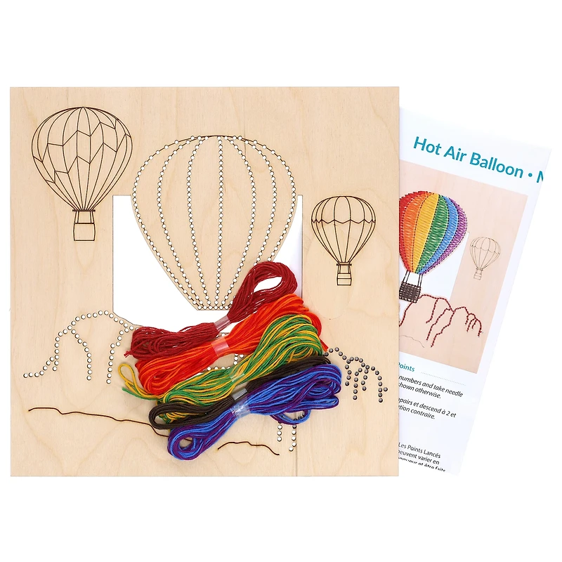 Leisure Arts® Intermediate Air Balloon Wood Stitchery Panel Kit