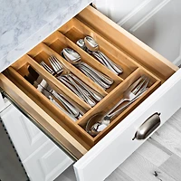 Honey Can Do Bamboo Silverware Drawer Organizer