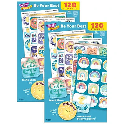 TREND Enterprises® Be Your Best Mixed Stickers Variety Pack, 120 Per Pack, 2 Packs