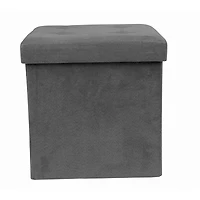 Sorbus 15" Faux Suede Storage Ottoman Cube