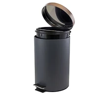 Elama Liter Stylish Grey and Copper Soft Pedal Trash Bin