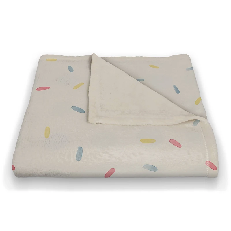 Sprinkle Pattern 50" x 60" Coral Fleece Blanket