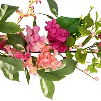 5ft. Pink Leafy Hydrangea Artificial Floral Spring Garland