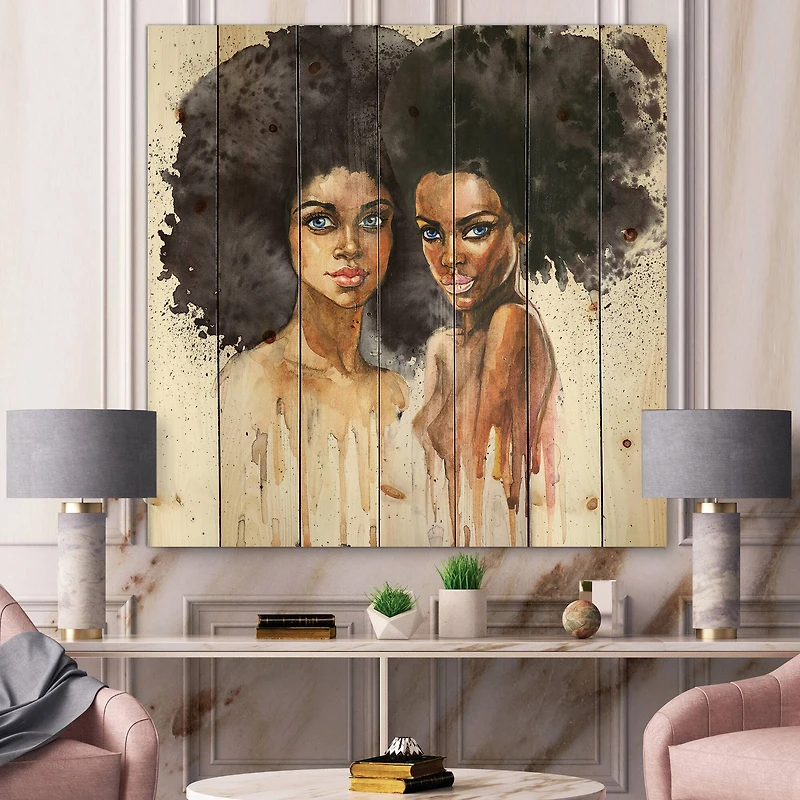 Designart - Portrait of Two Afro American Women