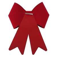18" Classic Red Flocked Tree Bow by Celebrate It®