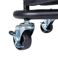 Household Essentials 30.5" Black Rolling Laundry Hamper