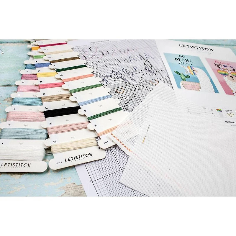 Letistitch No drama Llama Counted Cross Stitch Kit