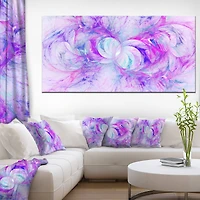 Designart - Light Purple Fractal Texture - Oversized Abstract Canvas Art Print