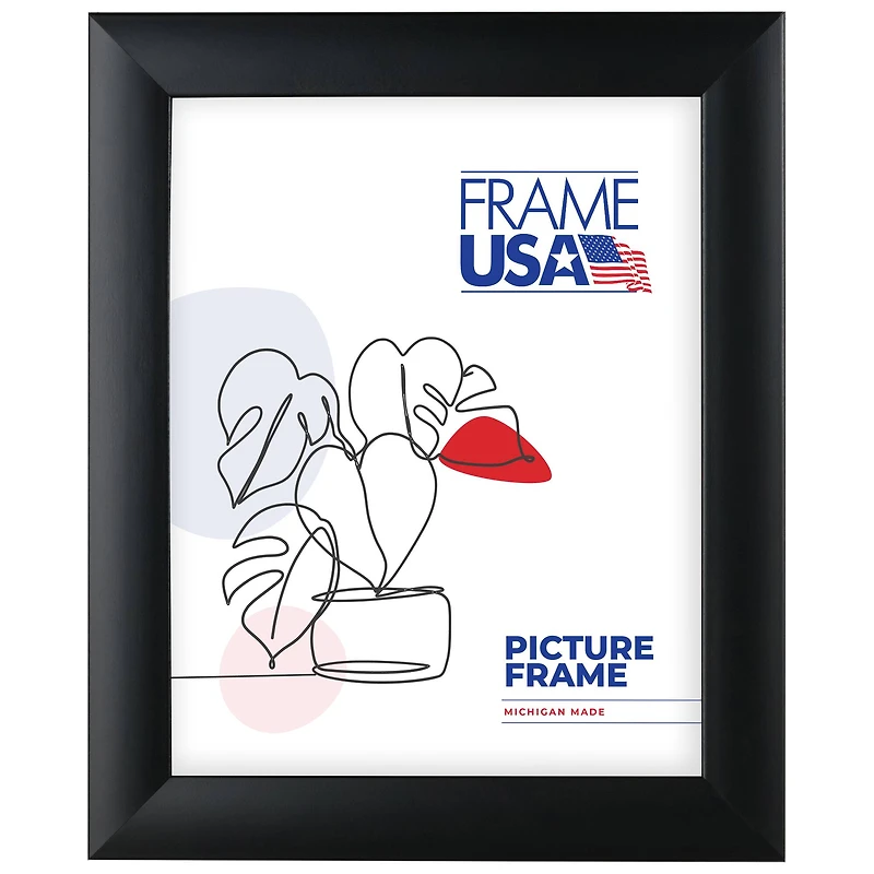 Frame USA Simply Poly Black Single Image Picture Frame