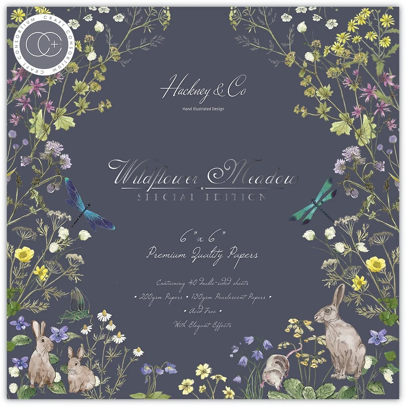 Craft Consortium Double-Sided Paper Pad 6" x 6" 40 ct. Wildflower Meadow