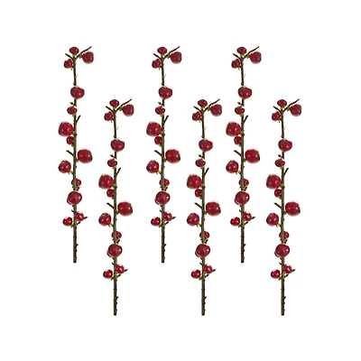 33.25" Red Berry Twig Stems, 6ct.