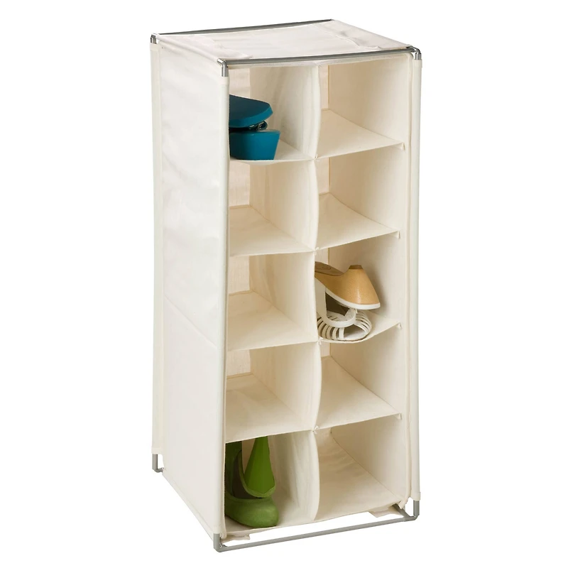 Honey Can Do Canvas 10-Pair Shoe Rack Cubby