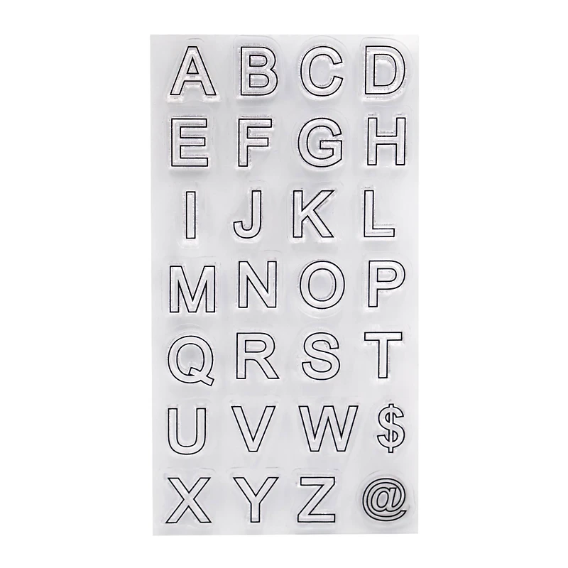 Block Letter Clear Stamps by Recollections™