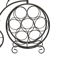21"  Rustic Brass Bicycle Wine Holder Rack