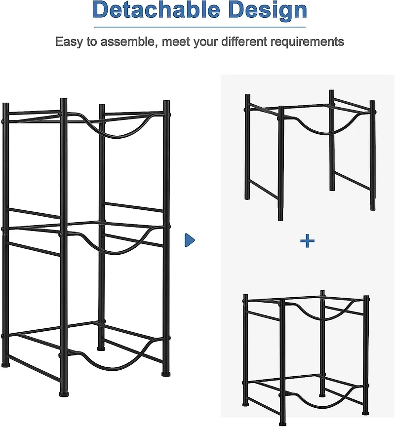 NEX™ 3-Tier 5-Gallon Black Water Jug Storage Rack
