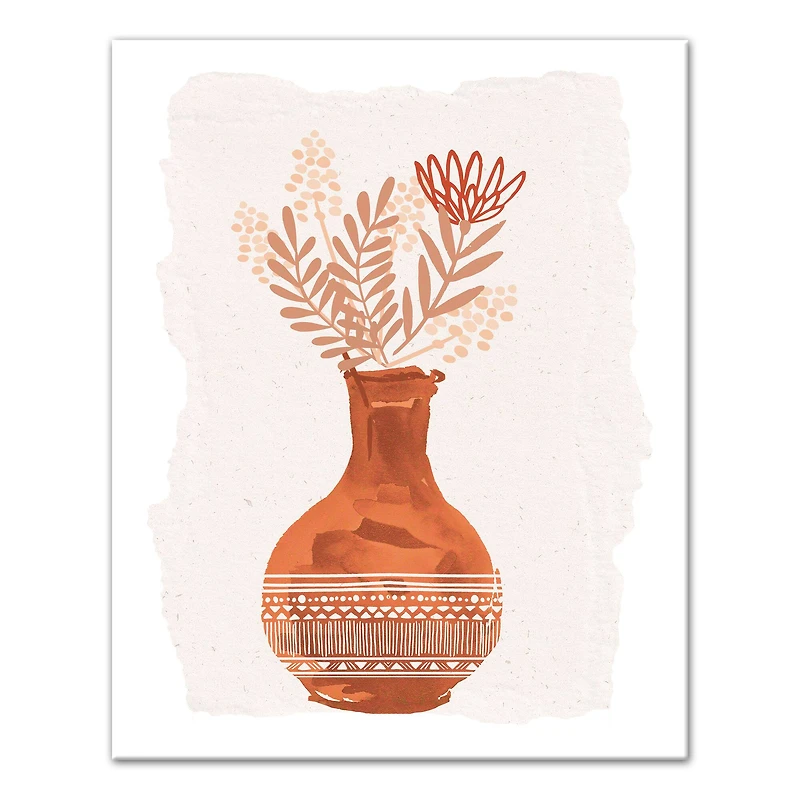 Tall Patterned Vase 16" x 20" Canvas Wall Art