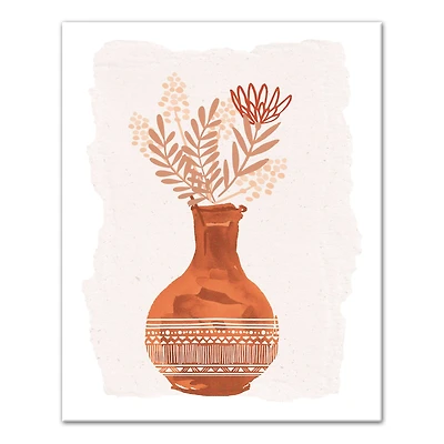 Tall Patterned Vase 16" x 20" Canvas Wall Art