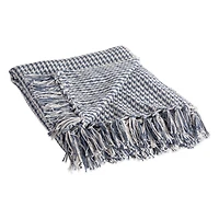 DII® French Blue Houndstooth Throw