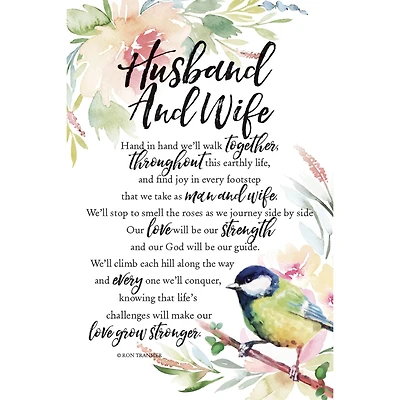 Husband & Wife Woodland Grace Series Plaque with Easel