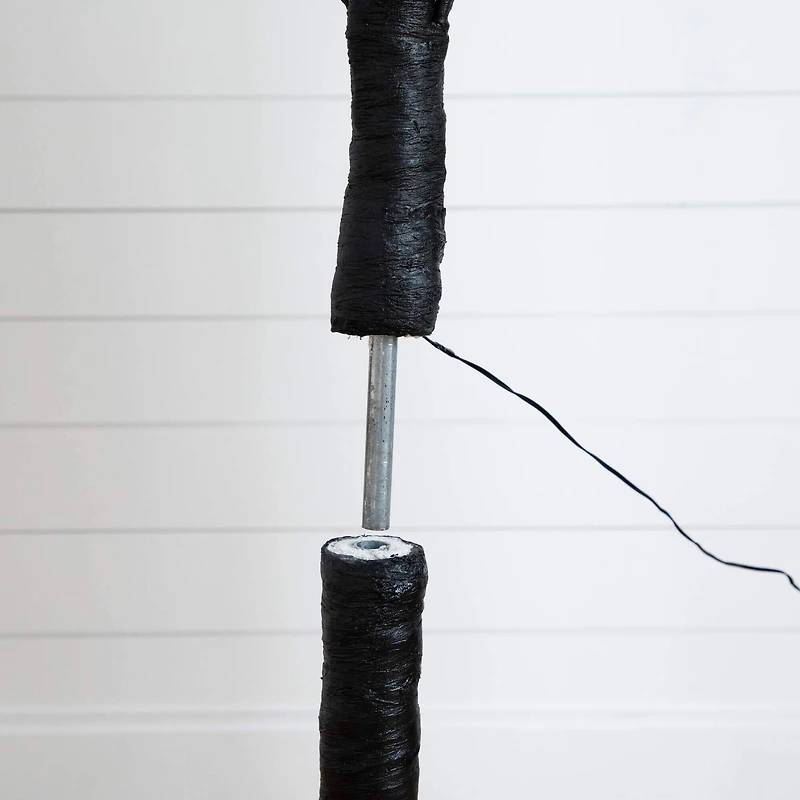 8ft. Pre-Lit Halloween Black Twig Artificial Tree with 510 Orange & Purple LED Lights