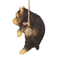 Design Toscano 8" Yorkie Puppy on a Perch Hanging Dog Sculpture