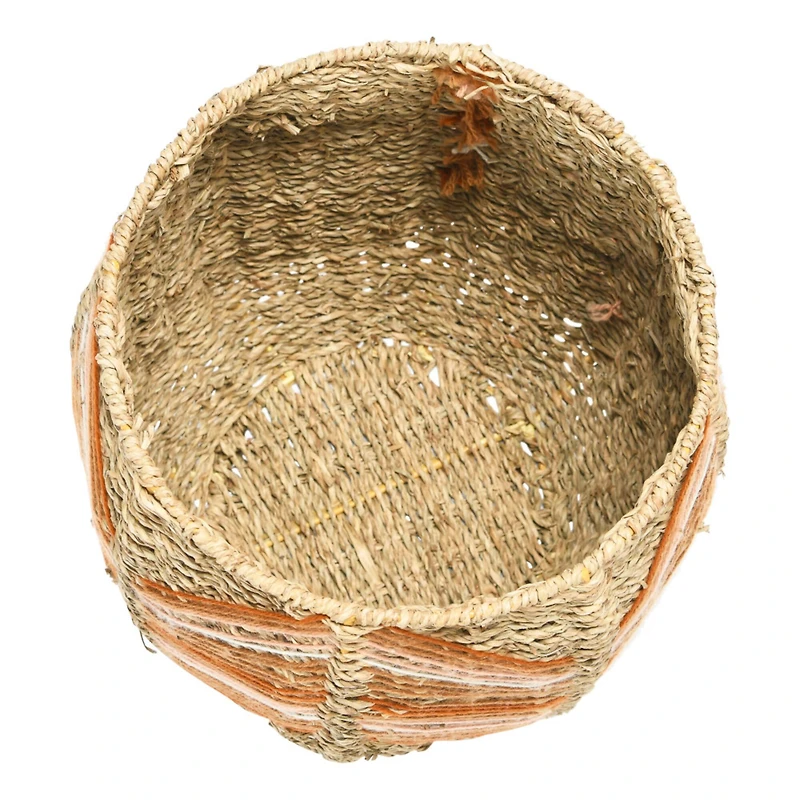 Hello Honey® Brown Chevron Handwoven Seagrass Basket Set