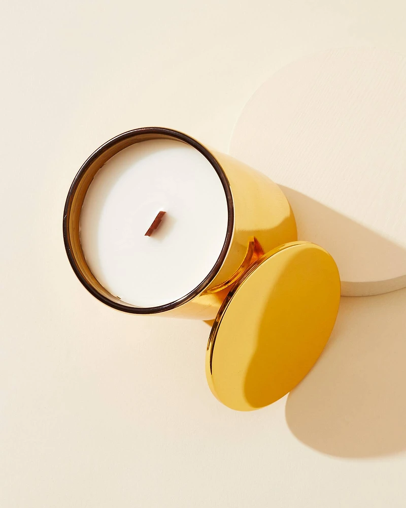 makesy 8oz. Lustrous Gold Aura Vessel + Lid, 12ct.