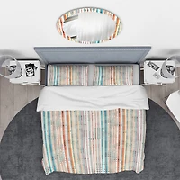 Designart 'Grunge Line' Mid-Century Modern Bedding Set