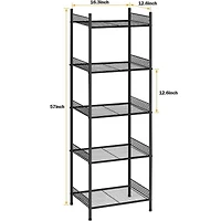 NEX™ 57" Black 5-Tier Wire Storage Organizer, 2ct.