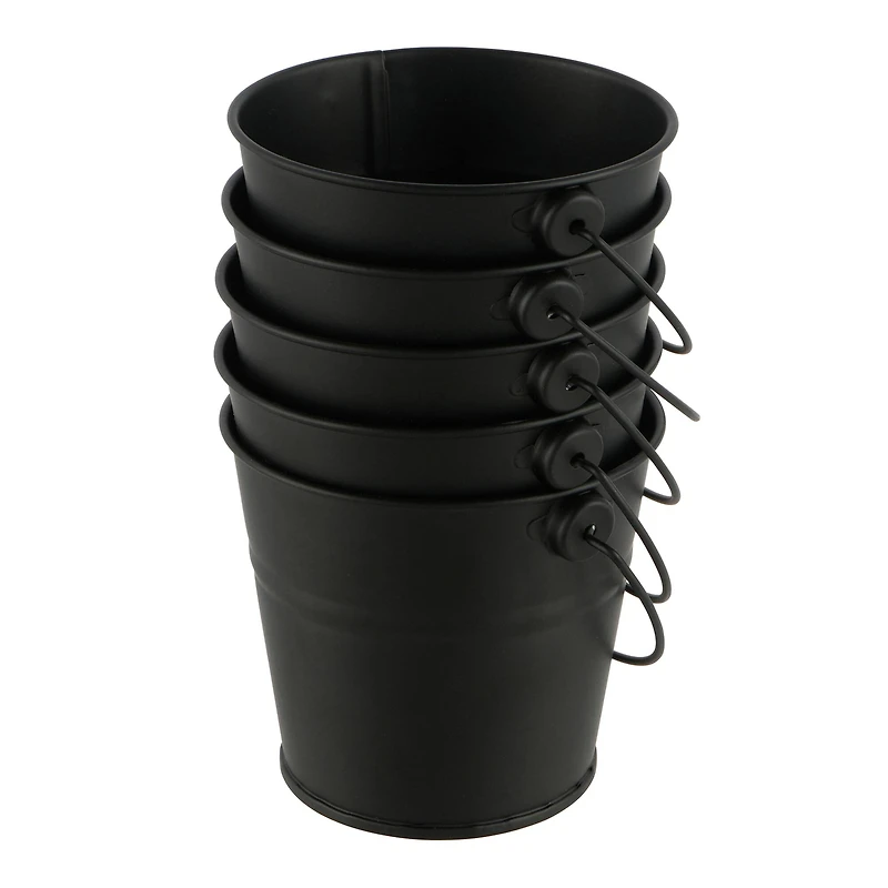 3" Chalkboard Round Metal Buckets by Celebrate It™, 5ct.