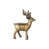 Hello Honey® 6.75" Antique Gold Finish Cast Aluminum Reindeer