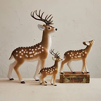 Hello Honey® 10" Brown & White Flocked Foam Standing Deer with Antlers