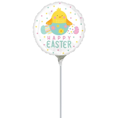 9" Happy Easter Tweetings Foil Stick Balloon