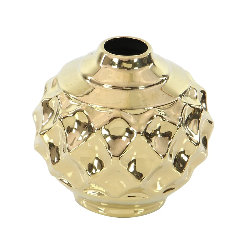 CosmoLiving by Cosmopolitan Gold Stoneware Glam Vase Set