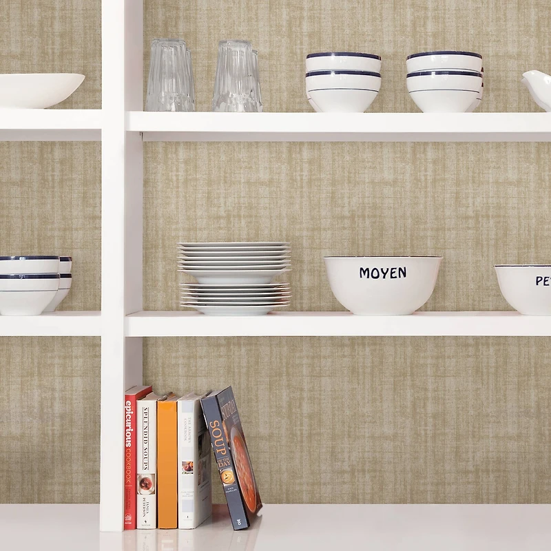 InHome Aurum Linen Peel & Stick Wallpaper
