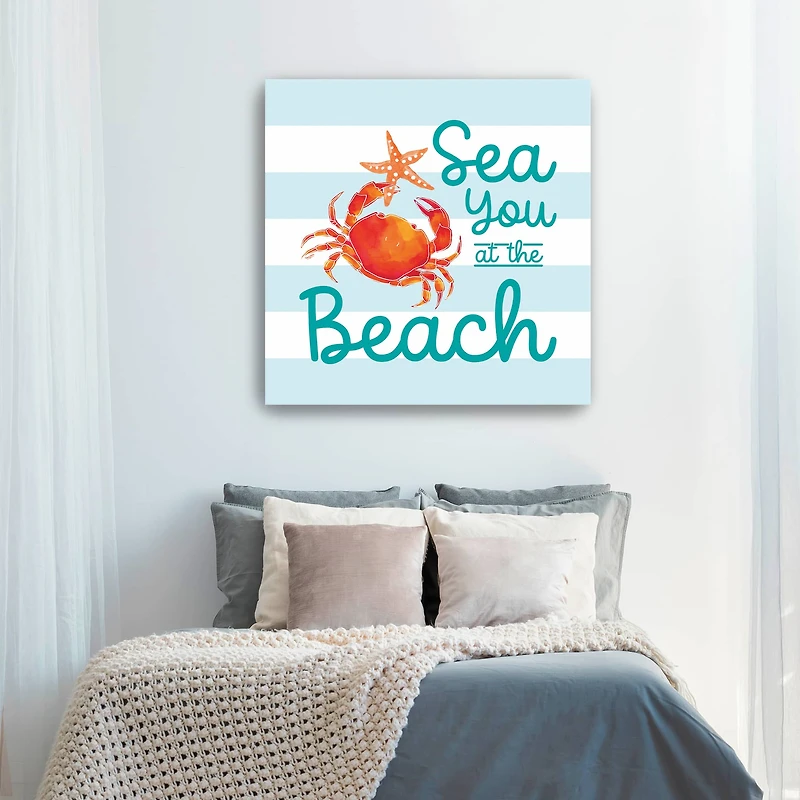 Coral Aqua IV Canvas Giclee