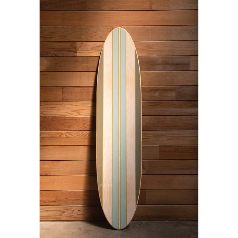 Hello Honey® 5.5ft. Stripes Lacquered Wood Surfboard Wall Décor