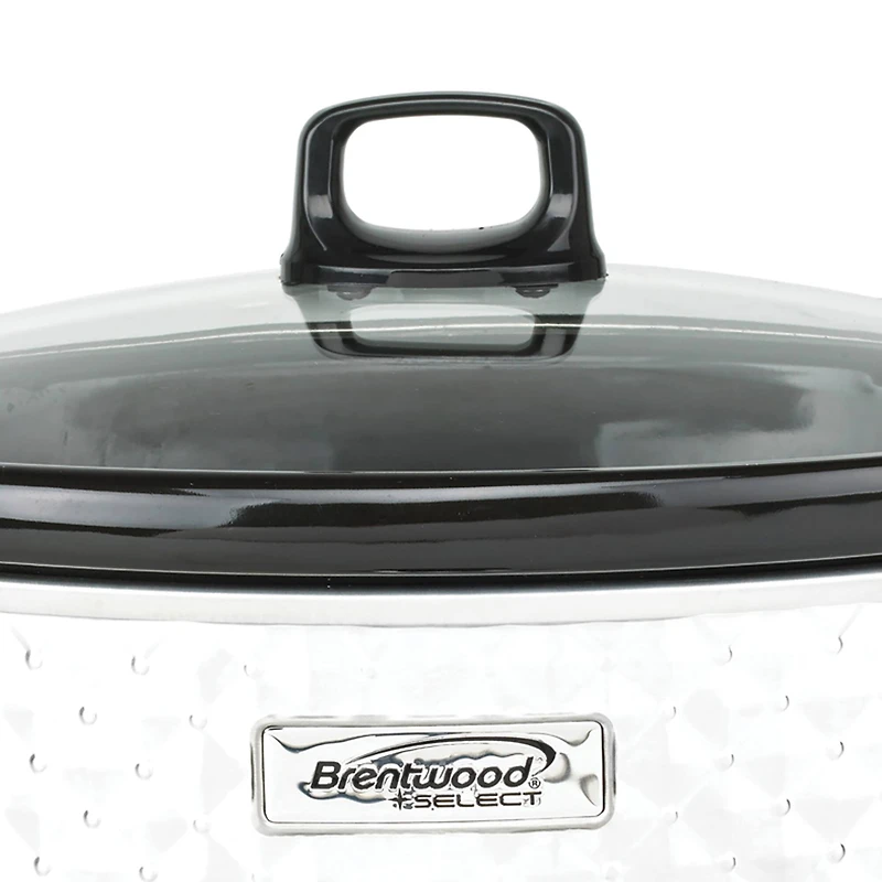 Brentwood Pearl White 7qt. Quilted-Pattern Slow Cooker